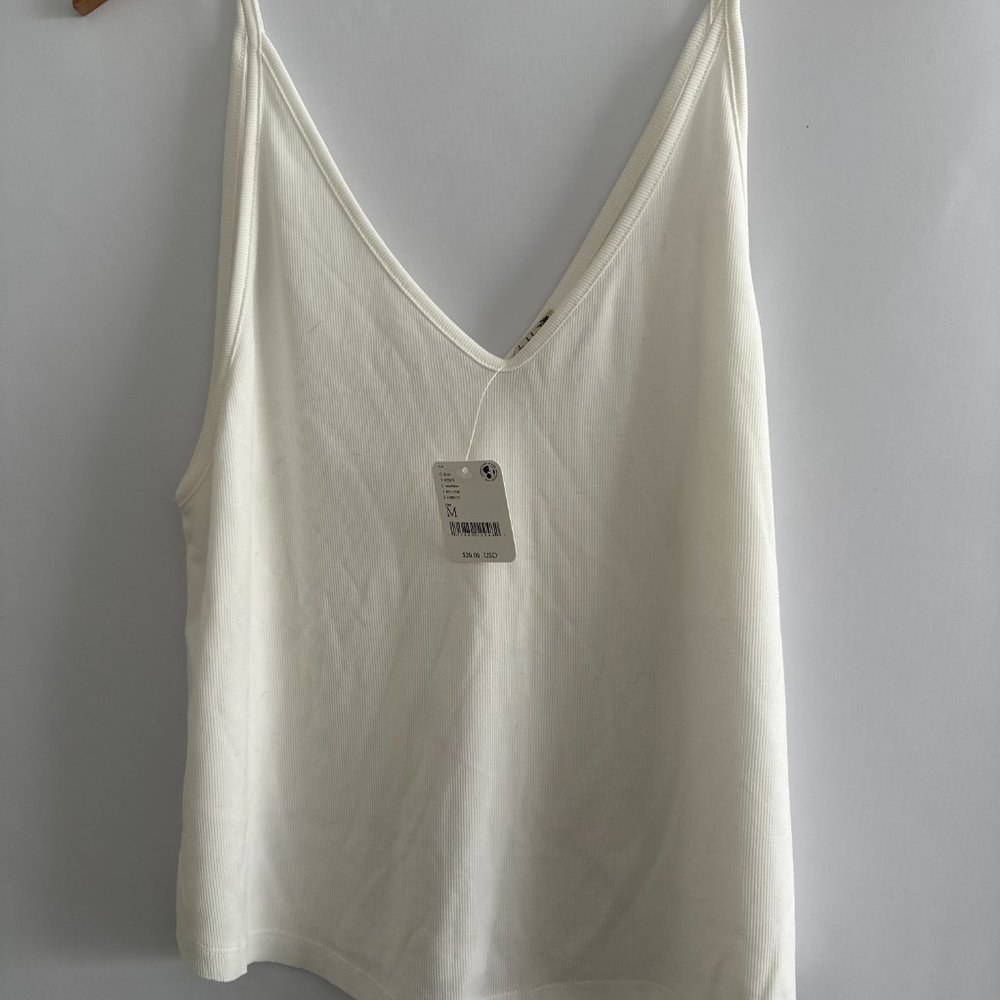 Free People Intimately off-white Ribbed V Neck New With Tags!